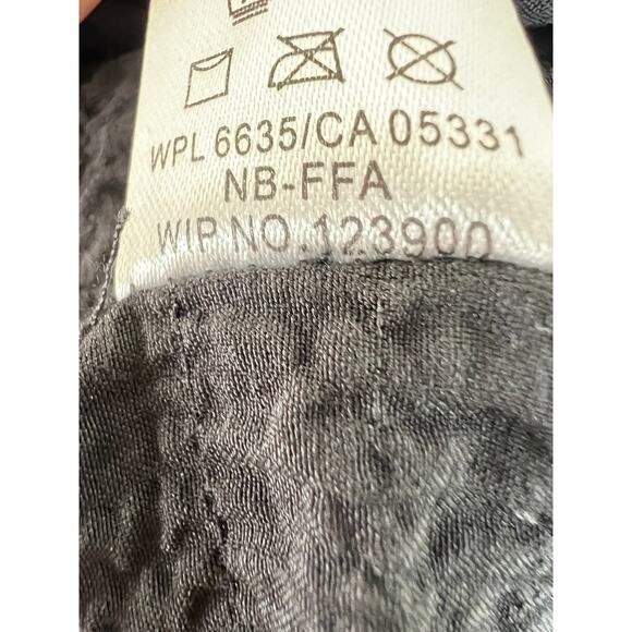 WOOLRICH Crinkle Black Short Sleeve Button-Down Tie Waist Women's Shirt S Small - Picture 9 of 9